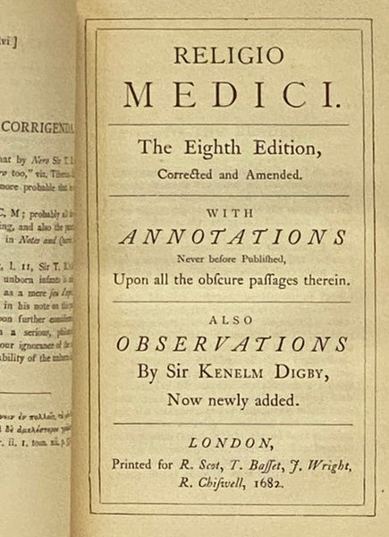 Religio Medici; Letter to a Friend &c.; and Christian Morals (Golden Treasury Series)