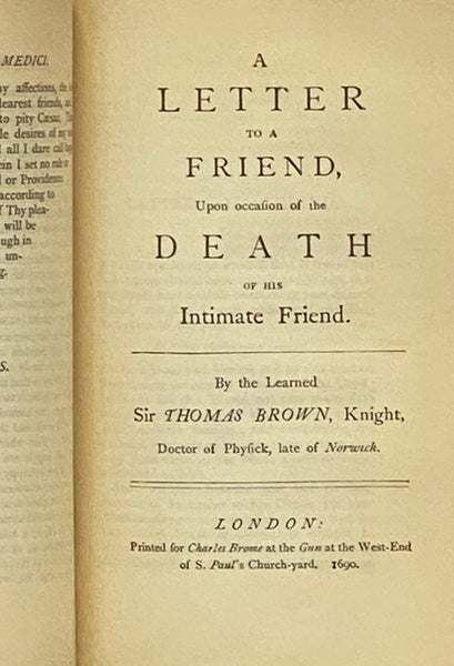 Religio Medici; Letter to a Friend &c.; and Christian Morals (Golden Treasury Series)