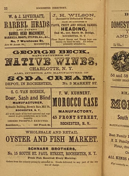 Boyd's Rochester Directory, with a Business Directory, and an Appendix of Much Useful Information, 1866-7 [New York]