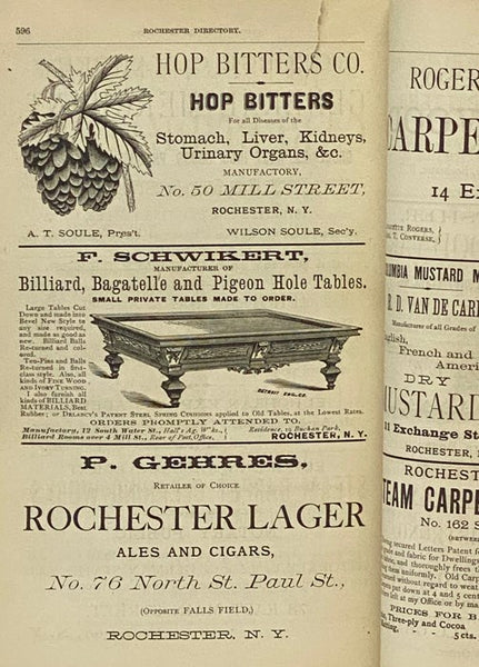 The Rochester Directory: Containing a General Directory of the Citizens, a Business Directory, and the City and County Register. No. XXVII [27], for the Year Commencing July 1, 1876 [New York]