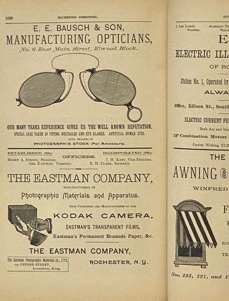 The Rochester Directory: Containing a General Directory of the Citizens, a Business Directory, and the City and County Register. No. XLI. [41], for the Year Beginning July 1, 1890 [New York]
