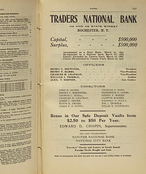 The Rochester Directory: Containing a General Directory of the Citizens, a Business Directory, and the City and County Register. No. LXI. [61], for the Year Beginning July 1, 1910 [New York]