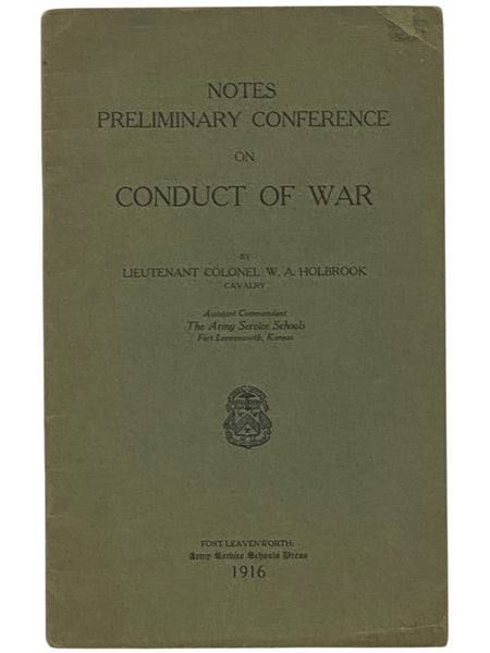 Notes Preliminary Conference on Conduct of War