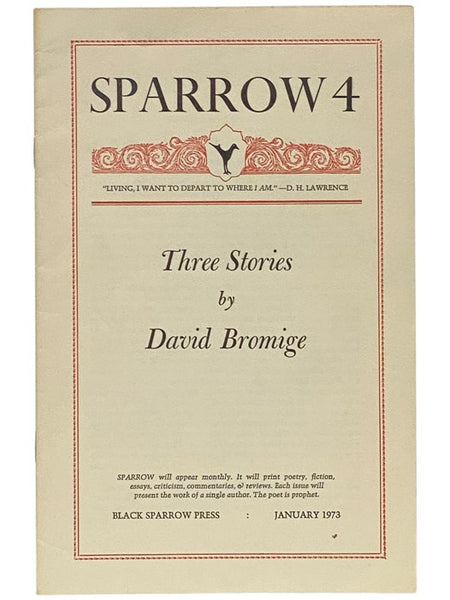 Sparrow 4, January 1973: Three Stories