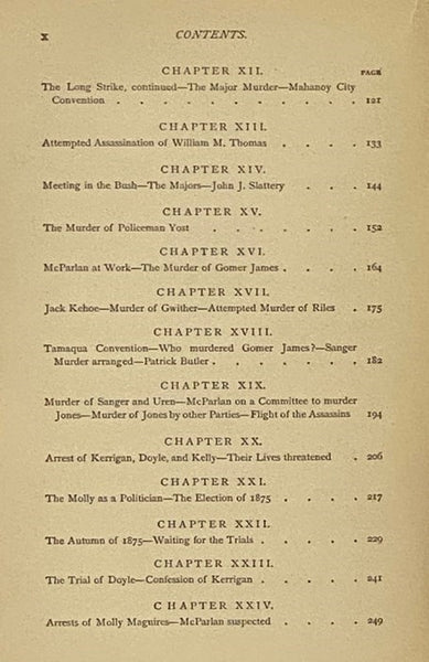 The Molly Maguires. The Origin, Growth, and Character of the Organization. [Mollie]