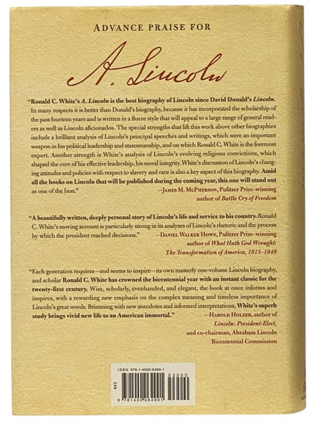 A. Lincoln: A Biography [Abraham]