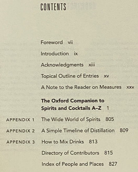 The Oxford Companion to Spirits & Cocktails