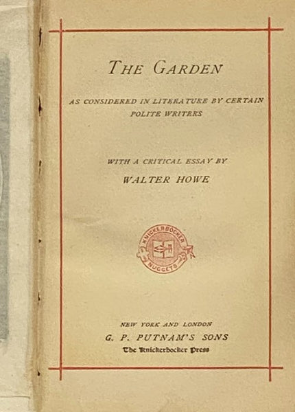 The Garden as Considered in Literature by Certain Polite Writers
