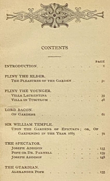 The Garden as Considered in Literature by Certain Polite Writers