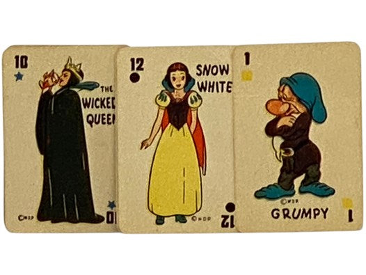 Partial Set of Walt Disney Themed Playing Cards: Pinocchio; Mickey Mouse; The Three Little Pigs; Snow White and the Seven Dwarfs (Vols. 2, 3, 5, 6) (Russell's Popular Games) (Mickey Mouse Library of Card Games 'A Bus Load of Fun' Set)