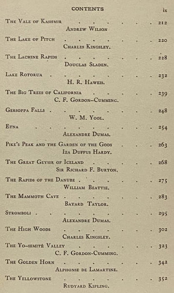 Wonders of Nature as Seen and Described by Famous Writers