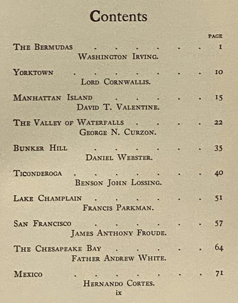 Historic Landmarks of America as Seen and Described by Famous Writers