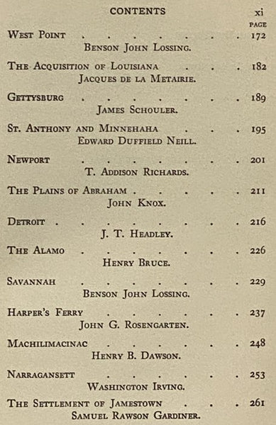 Historic Landmarks of America as Seen and Described by Famous Writers