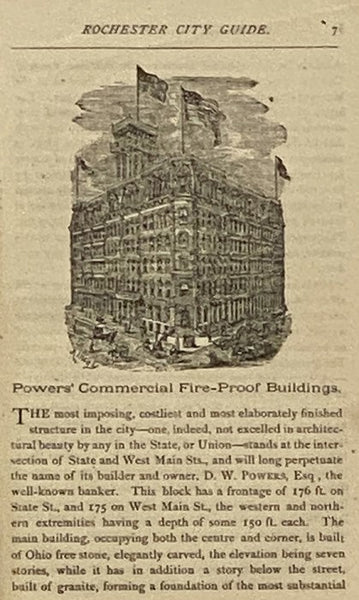 Rochester City Guide, Indicating the Chief Objects and Places of Interest in and About the City, with a Glance at Its Public Buildings, Some of Its Leading Manufactories, Most Popular Business Houses and Great Commercial Enterprises.