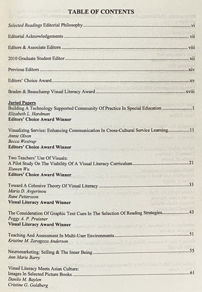 Critically Engaging the Digital Learner in Visual Worlds and Virtual Environments: Selected Readings of the International Visual Literacy Association