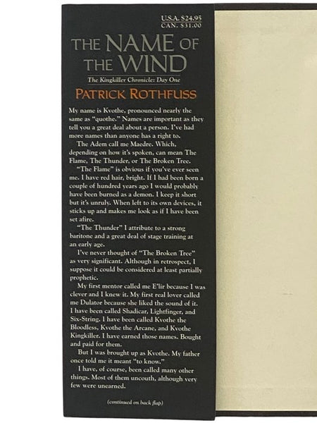 The Name of the Wind (The Kingkiller Chronicle: Day One) (Daw Book Collectors No. 1396)