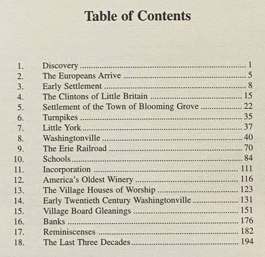 Around the Watering Trough: A History of Washingtonville, N.Y. [New York]