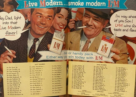 Navy-Duke Official Program, November 9, 1957