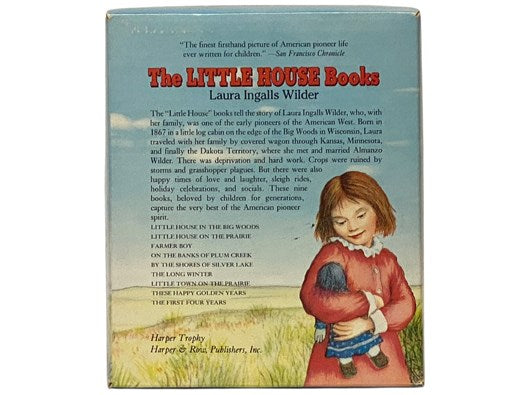 The Complete Set of Laura Ingalls Wilder's Little House Books, in Nine Volumes: Little House in the Big Woods; Farmer Boy; Little House on the Prairie; On the Banks of Plum Creek; By the Shores of Silver Lake; The Long Winter; Little Town on the Prairie;…
