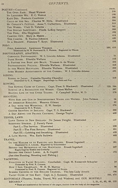Outing: An Illustrated Monthly Magazine of Sport, Travel and Recreation, Vol. XVIII, XIX, XX. [Volumes 18-20], [September], 1891 - September, 1892.