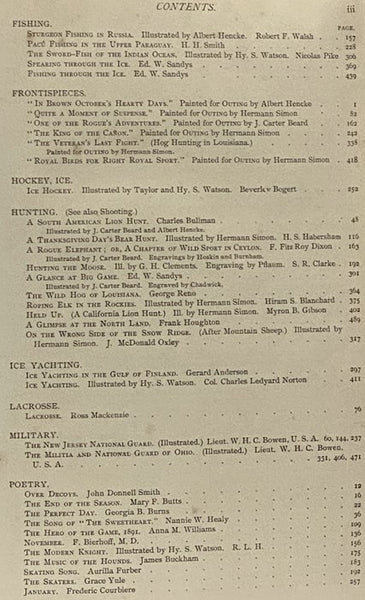 Outing: An Illustrated Monthly Magazine of Sport, Travel and Recreation, Vol. XXI., XXIII. [Volumes 21-22], October, 1892 - September, 1893.