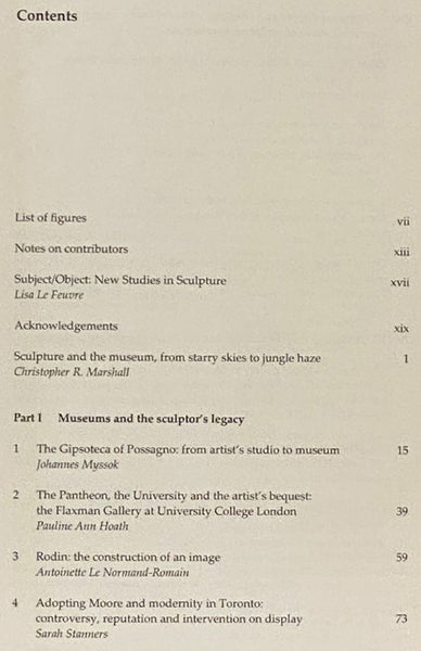 Sculpture and the Museum (Subject/Object: New Studies in Sculpture)