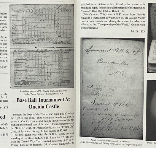 The Pride of 'Cidertown': A History of the Bouckville Summits Baseball Team - 1866-1935