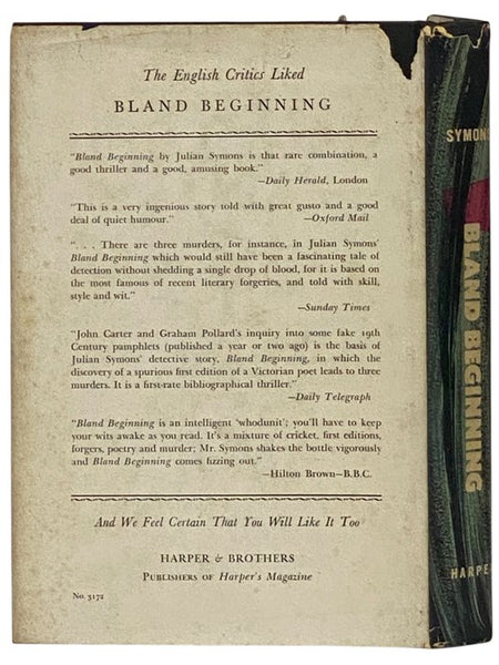 Bland Beginning: A Harper Novel of Suspense (Inspector Bland Series Book 3)