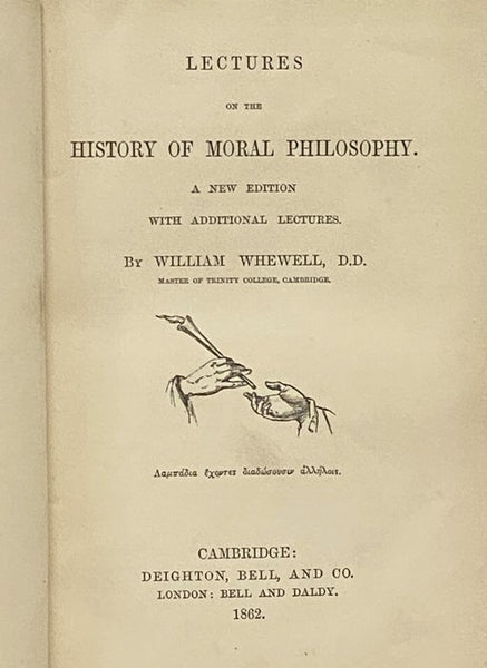 Lectures on the History of Moral Philosophy. A New Edition with Additional Lectures.