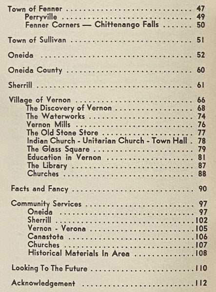 Onions, Tomahawks and Spoons: Interesting Glimpses into the Local History of Canastota, Oneida, Sherrill, Vernon and the Surrounding Region.