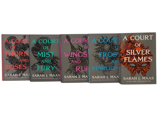 A Court of Thorns and Roses, in Five Volumes: A Court of Thorns and Roses; A Court of Mist and Fury; A Court of Wings and Ruin; A Court of Frost and Starlight; A Court of Silver Flames [ACOTAR]