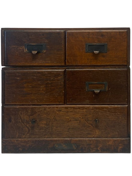 Antique Underwood & Underwood Boxed Set: Stereo Viewer and Cards with Wood Cabinet of Drawers, Including Cards Depicting Palestine, Italy, Switzerland and the Alps, etc.