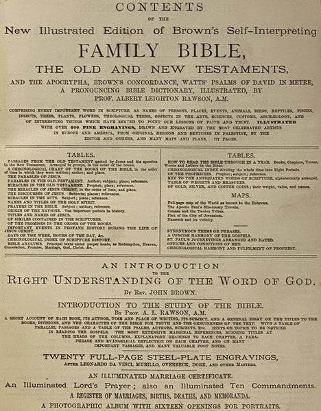Brown's Self-Interpreting Family Bible, with Numerous Notes, Re-Edited with Additions... [Old and New Testaments] [Pulpit Bible]