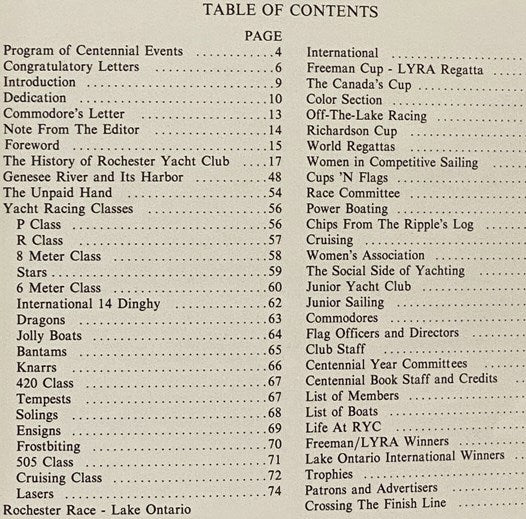 Rounding the Century Mark: One Hundred Years at Rochester Yacht Club, 1877-1977