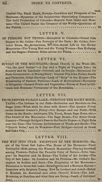 Across the Continent: A Summer's Journey to the Rocky Mountains, the Mormons, and the Pacific States, with Speaker Colfax.