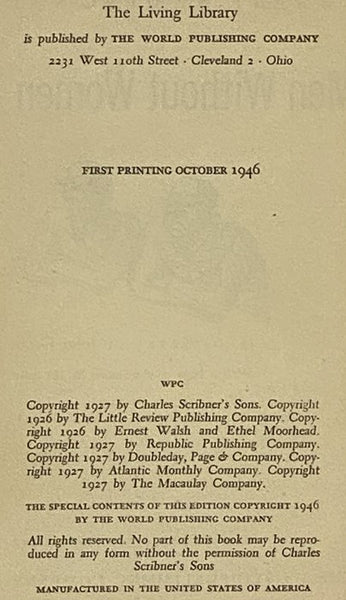 Men Without Women (The Living Library)