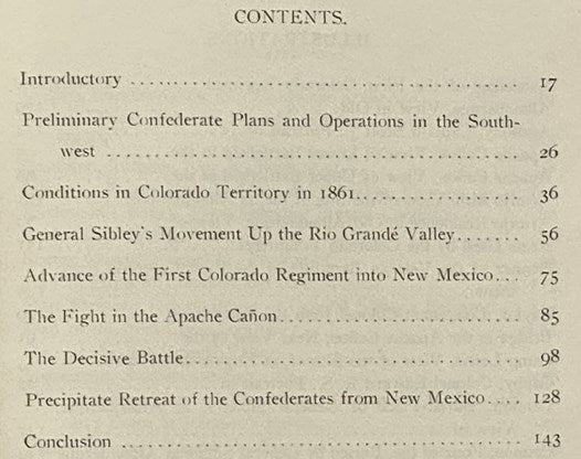 Colorado Volunteers in the Civil War: The New Mexico Campaign in 1862