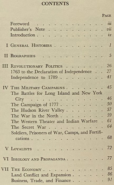 New York in the American Revolution: A Bibliography
