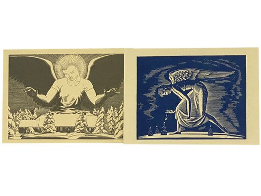 14 Rockwell Kent Greeting Cards with Envelopes, 2 Postcards, 1 Advertising Broadside, 1 Ad Pamphlet, and 1 Invitation