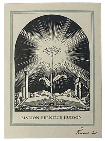 Rockwell Kent Woodcut Bookplate