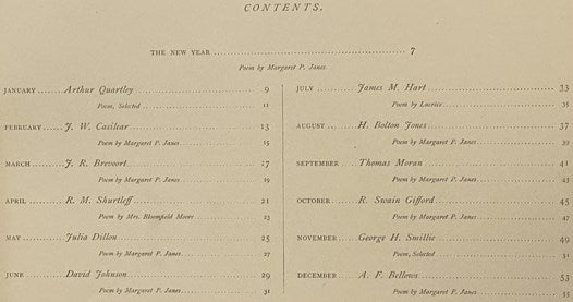 The Artist's Year: Original and Selected Poems of the Months