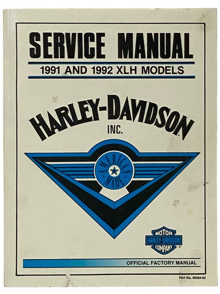 1991 and 1992 XLH Sportster Models Service Manual (Part No. 99484-92) [Harley-Davidson]