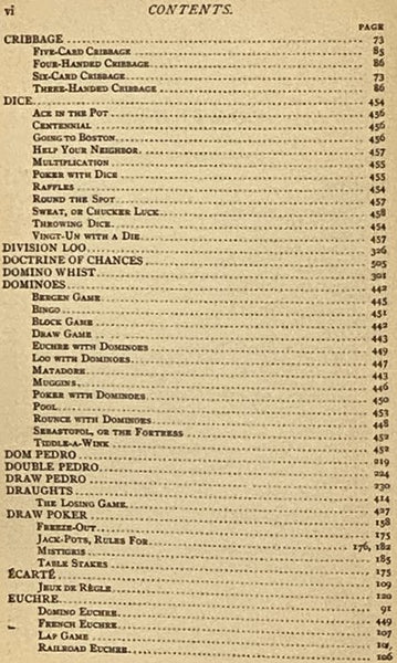 The American Hoyle; or, Gentleman's Hand-Book of Games, Containing All the Games Played in the United States, with Rules, Descriptions, and Technicalities Adapted to the American Methods of Playing, to which is Appended an Elaborate Treatise on the Doctr…