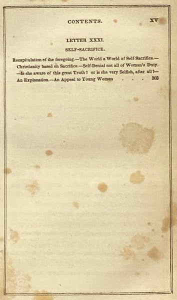 Letters to a Sister; or Woman's Mission. to Accompany the Letters to Young Men. (Alcott's New Series.)