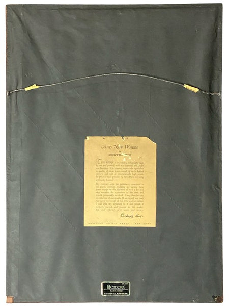 1936 Framed Rockwell Kent Great Depression Print: And Now Where