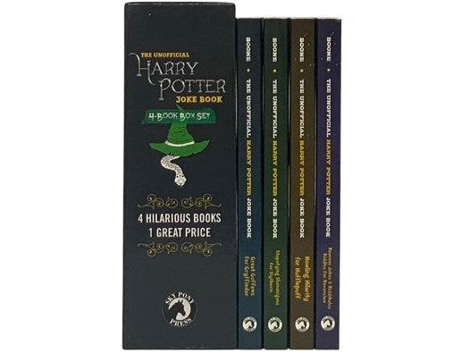 The Unofficial Harry Potter Joke Book 4-Book Box Set: Great Guffaws for Gryffindor; Stupefying Shenanigans for Slytherin; Howling Hilarity for Hufflepuff; Raucous Jokes and Riddikulus Riddles for Ravenclaw