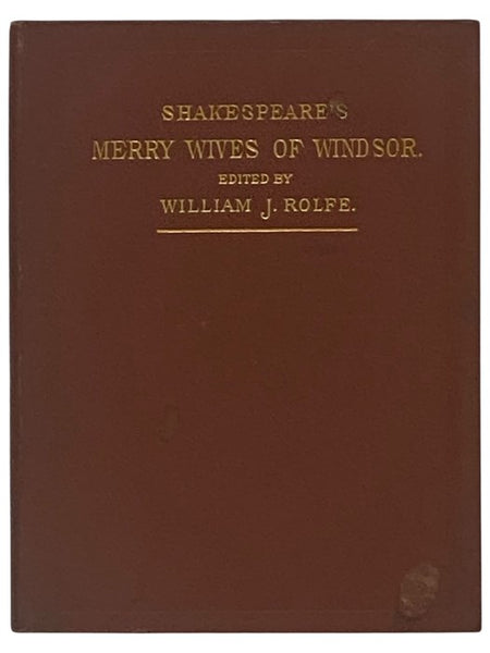 Shakespeare's Comedy of The Merry Wives of Windsor (English Classics Series)