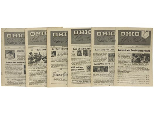 Ohio Chess Bulletin 26-Volume Set, Non-Continuous Run from 1967-1973
