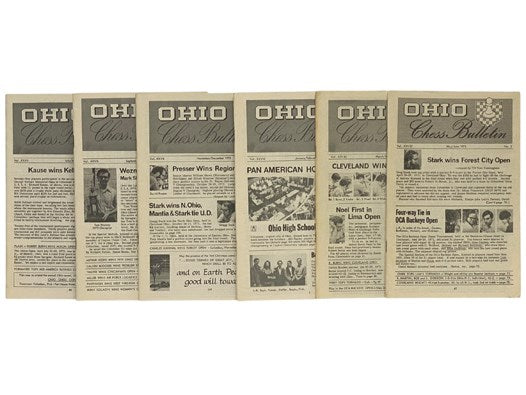 Ohio Chess Bulletin 26-Volume Set, Non-Continuous Run from 1967-1973