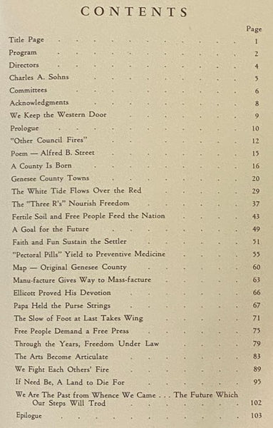 The Sesquicentennial of Genesee County, 1802-1952